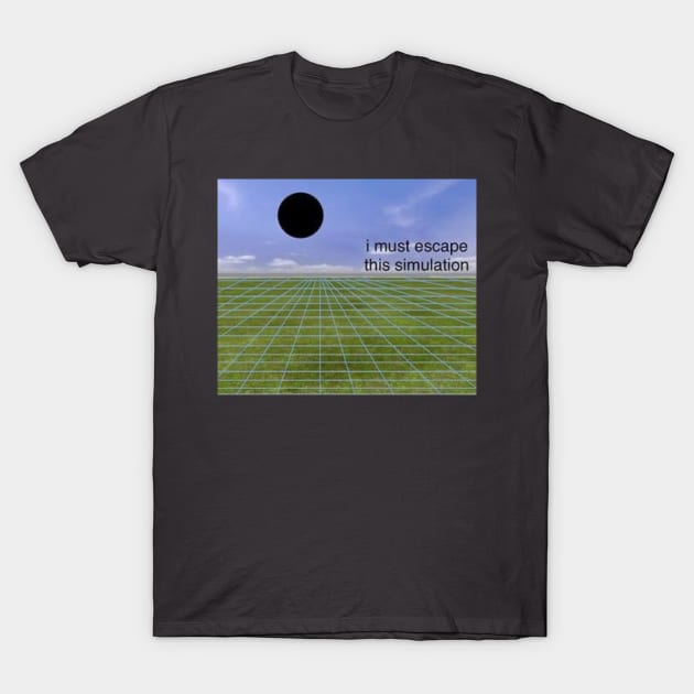 I must escape this simulation - dreamcore, weirdcore design edit T-Shirt by Random Generic Shirts